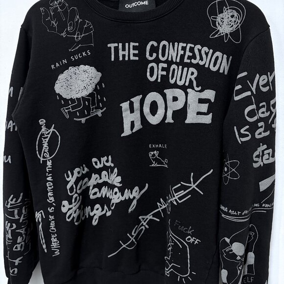 OUTCOME "The Confession of Our Hope" Graphic Crewneck Sweatshirt - Picture 3 of 6